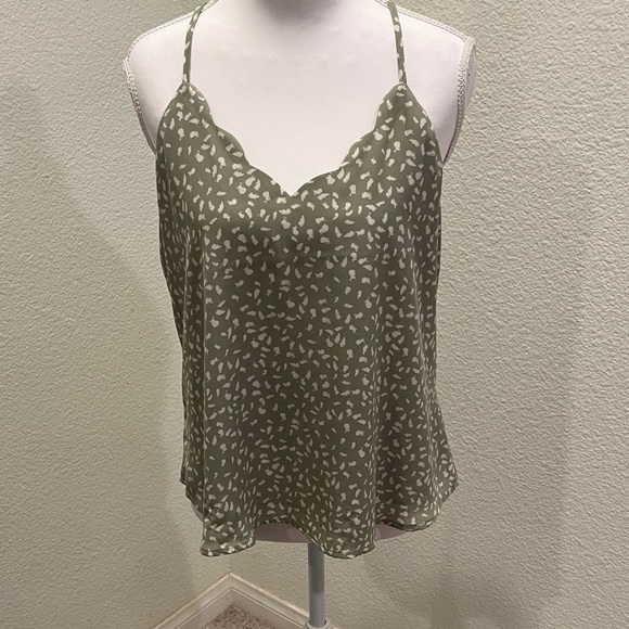 nine britton Tops - Nine Britton Sage Green Patterned Camisole